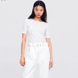 Zara white baggie jeans-NWT
